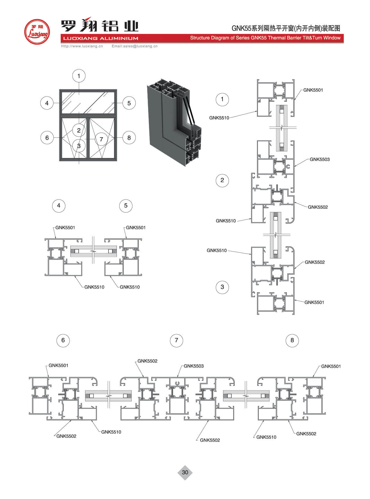 GNK55系列隔热内开内倒窗